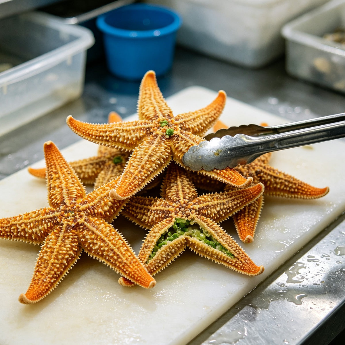 Fresh Starfish with Unique Filling