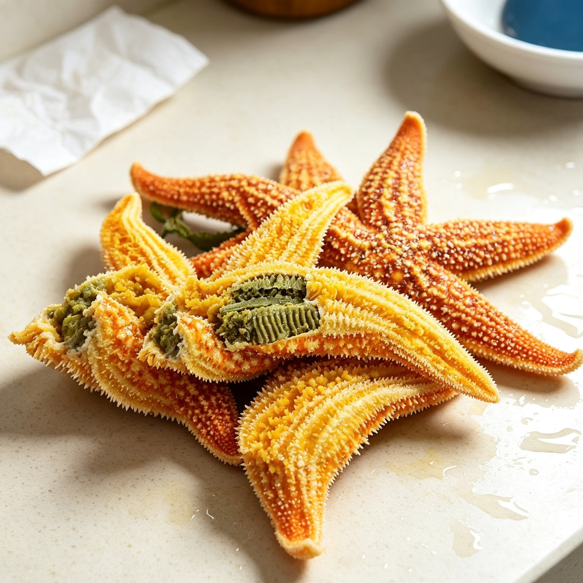 Fresh Starfish with Unique Filling